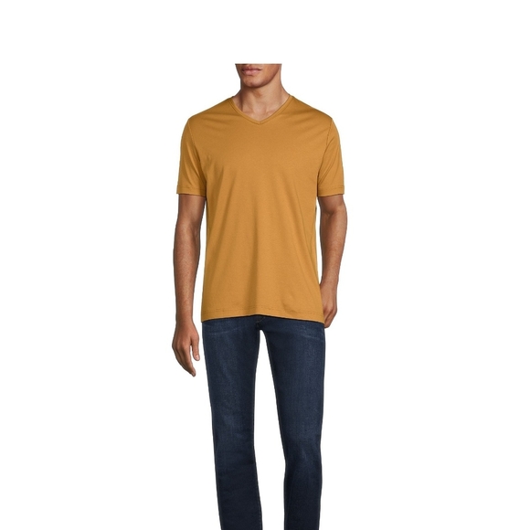 Nwt! Murano Dark Tan Short Sleeve Tee V-Neck Slim Fit - Picture 3 of 4